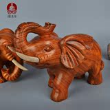 热销红木大象新古典人物圆雕莆田木雕 木雕象摆件 工艺品