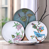 新品上市 手绘陶瓷盘子 个性西餐盘 创意特色欧式套装 复古平挂盘