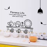 厨房客厅咖啡厅奶茶店创意茶具杯具吊灯墙壁装饰墙贴我的世界伙拼