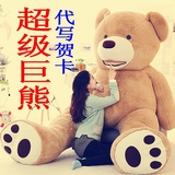 美国大熊超大号毛绒玩具泰迪熊布娃娃公仔抱抱熊抱枕狗熊2米1.6米