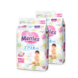 日本进口花王妙而舒新生婴儿M68片两包装宝宝尿不湿纸尿裤