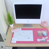 韩国正品pleple糖果纯色商务实用带PVC工作学习电脑桌垫鼠标垫板