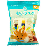 日本原装和光堂12个月婴儿面包饼4g*4 T31钙铁全麦进口辅食零食正