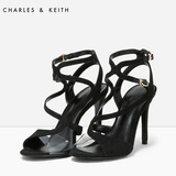 CHARLES&KEITH凉鞋 CK1-60280059 绑带镂空细高跟露趾凉鞋