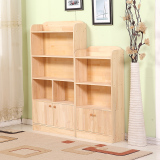 包邮宜家书柜实木书架儿童置物架简约环保松木书柜自由组合储物柜