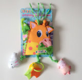 Jollybaby彩色长颈鹿床围多功能多触感床挂布书 婴儿益智早教玩具