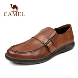 Camel/骆驼正品 新款真皮低帮套脚男鞋 牛皮日常休闲舒适男士皮鞋