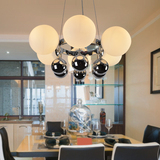 现代简约玻璃客厅灯具 创意餐厅吊灯饰个性艺术圆球卧室灯包邮