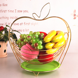 YAH创意水果篮装饰圆形水果沥水篮糖果盘水果收纳篮子客厅水果盘