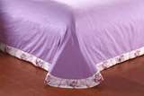 四件套纯棉2.0m床双人2米x2.3全棉1.8被子被套床单2.2x2.4紫床上