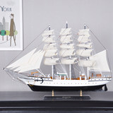 一帆风顺实木船模型创意礼品送领导乔迁礼物客厅电视柜工艺品摆件