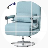 懒人沙发单人电脑椅新款办公椅子可躺老板旋转折叠床组装成人坐椅