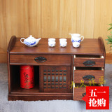 整装美式乡村实木质茶几茶柜餐边柜仿古家具茶水柜简约日式飘窗柜