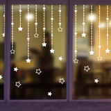 星星珠帘店铺橱窗婚纱餐厅咖啡创意服装窗帘玻璃门墙贴纸装饰贴画