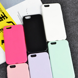 糖果色苹果iphone6s手机壳纯色plus硅胶套简约4s黑白红蓝5C紫粉5S