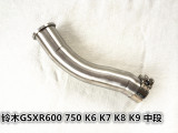 铃木GSXR 600-750 k5 k6 k7 k8 K9改装不锈钢中段连接前段排气管