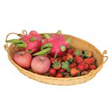 果盆托盘面包篮子藤竹编杂物篮创意水果盘现代欧式干果盘点心盘