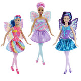 2016新款正品芭比蝴蝶仙子 Barbie娃娃公主女孩玩具生日礼物DHM50