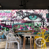 大型时尚个性艺术街头涂鸦壁画酒吧ktv背景墙壁纸休闲吧创意墙纸
