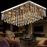 客厅水晶吸顶灯长方形LED豪华大厅吊灯卧室灯现代简约水晶灯灯具