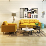 北欧小户型布艺沙发创意时尚三人沙发简约现代日式双人沙发组合