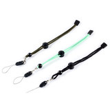 手电手绳腕绳 挂扣尾绳 可调节尾绳 带钥匙扣 黑色/夜光绿/军绿色