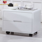 艾诗图 现代风格白色烤漆床头柜简约储物柜收纳柜现代柜子E-Y01