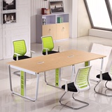 办公家具会议桌简约现代小型板式办公长桌钢架培训洽谈桌会议桌椅