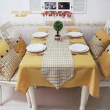 简约现代北欧宜家田园纯色素色单色黄色桌布桌旗盖布茶几台布餐桌