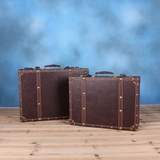 立宣新款 复古旅行箱 手提展示箱 男女个性行李箱 收纳 做旧皮箱