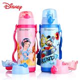 迪士尼不锈钢男女儿童保温杯带吸管水杯子创意学生宝宝两用保温瓶