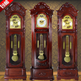 落地钟客厅钟表 欧式手工实木报时座钟 中式复古北极星机械钟表