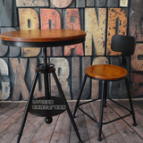 室内阳台桌椅套件休闲桌椅装饰多功能实木圆桌简约现代可旋转桌子
