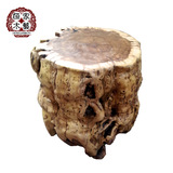 枣木根雕树墩凳子 自然原木仿古树根坐凳 实木茶桌配套雕刻树墩