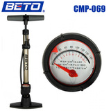 BETO正品自行车落地式立式打气筒家用高压打气筒带气压表CMP-069