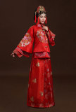 红色刺绣秀禾服古典新娘嫁衣复古中式唐装结婚礼服女古装婚服喜服