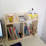 简易桌上书架宜家创意实木置物架学生寝室 办公室桌面松木小书架