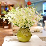 墨菲欧式手工陶瓷花瓶 摆件创意客厅简约现代装饰品美式仿真花艺