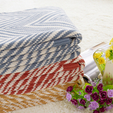 宜家良品外贸全棉毯午休沙发休闲毛线毯旅行毯针织无印风格正包邮