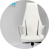 【HiBoss】牛皮电脑椅时尚白色办公椅座椅女性老板椅