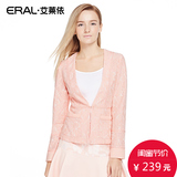 艾莱依2016春装专柜正品新款女式V领修身短外套女ERAL30006-ECAA