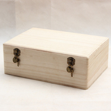长方形复古木盒实木收纳盒储物带锁木箱子大号桌面收纳首饰礼品盒