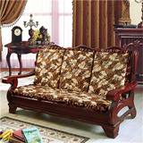 昊依红木实木质家具布艺沙发垫带靠背连体坐垫椅子垫靠垫一体加厚