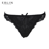 韩国EBLIN 黑色蕾丝性感女士丁字裤/T裤 ECWP523093