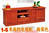 原木色实木电视柜1.6米1.4米1.2米橡木电视柜客厅家具推拉地柜