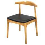 现代简约座椅美式乡村实木牛角椅餐椅奶茶店西餐厅咖啡厅椅休闲椅
