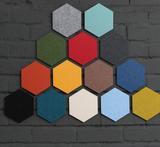 韩国正品Thehaki创意毛毡六角形背粘板多功能彩色置物墙贴装饰板