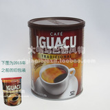 原装进口巴西IGUACU伊瓜苏速溶黑咖啡200g 真空罐装原味纯咖啡