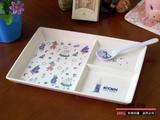 日本Moomin姆明家族 儿童卡通分格餐盘 密胺宝宝安全餐具加厚防摔