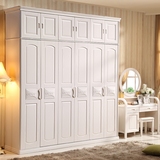 白色衣柜实木简易大衣橱简约现代木质3456门组装衣柜宜家套房家具
